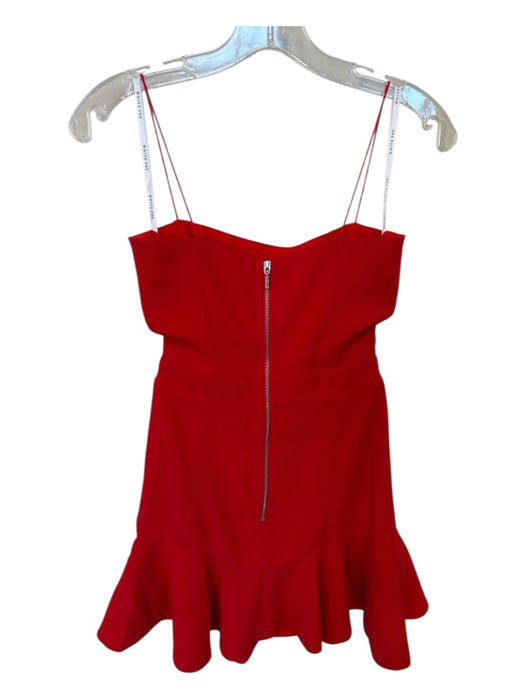 White Fox Size XS Red Polyester Blend Spaghetti Strap Keyhole Front Dress Red / XS