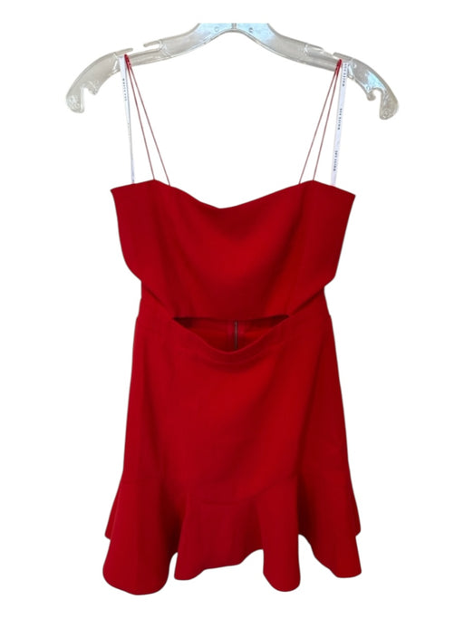 White Fox Size XS Red Polyester Blend Spaghetti Strap Keyhole Front Dress Red / XS