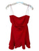 White Fox Size XS Red Polyester Blend Spaghetti Strap Keyhole Front Dress Red / XS