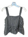 Crosby Size S Black & White Cotton Sleeveless Checkered Patchwork Top Black & White / S