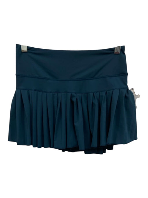 Goldhinge Size M Teal Polyester Blend Wide Waist Band Pleated Athleisure Skort Teal / M