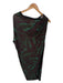 Lanvin Size M Brown & Green Viscose Cap Sleeve Leaves Maxi Dress Brown & Green / M