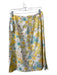 Harve Benard Size 8 White Yellow Blue Linen Blend Floral Back Zip Skirt White Yellow Blue / 8