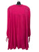 Natalie Martin Size Small Fuschia Cotton Long Sleeve Tie Neck Knee Length Dress Fuschia / Small