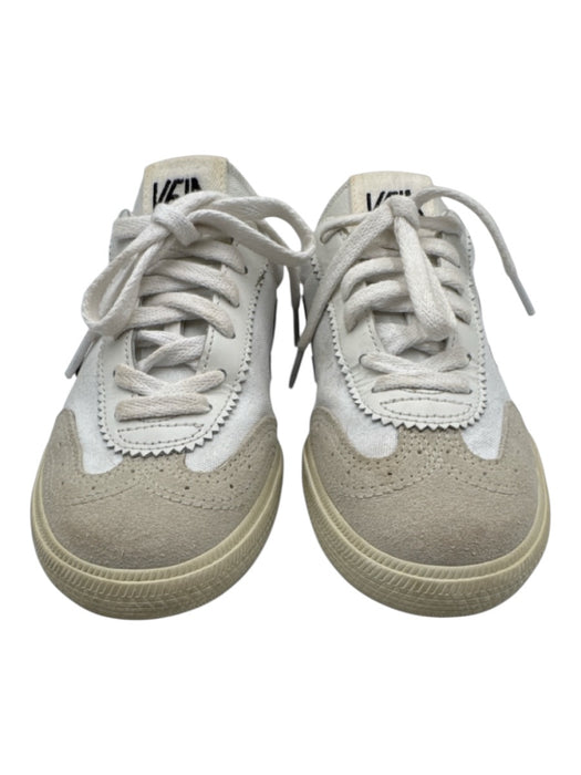 Veja Shoe Size 5 White, Beige & Black Leather & Textile Upper Canvas Sneakers White, Beige & Black / 5