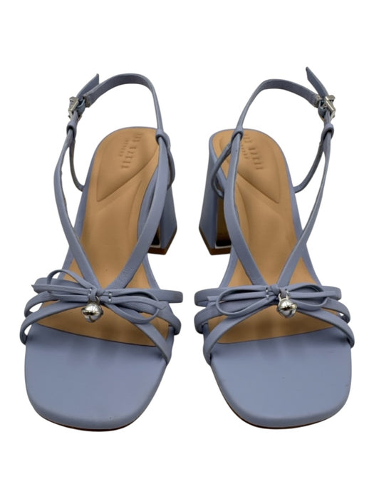 Ted Baker Shoe Size 5 Periwinkle Purple Leather Upper Bow Ankle Buckle Sandals Periwinkle Purple / 5