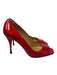 Stuart Weitzman Shoe Size 10.5 Ruby Red Patent Leather Stiletto Peep Toe Shoes Ruby Red / 10.5