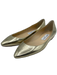 Jimmy Choo Shoe Size 36 Metallic Gold Leather Shiny Pointed Toe Ballet Flats Metallic Gold / 36