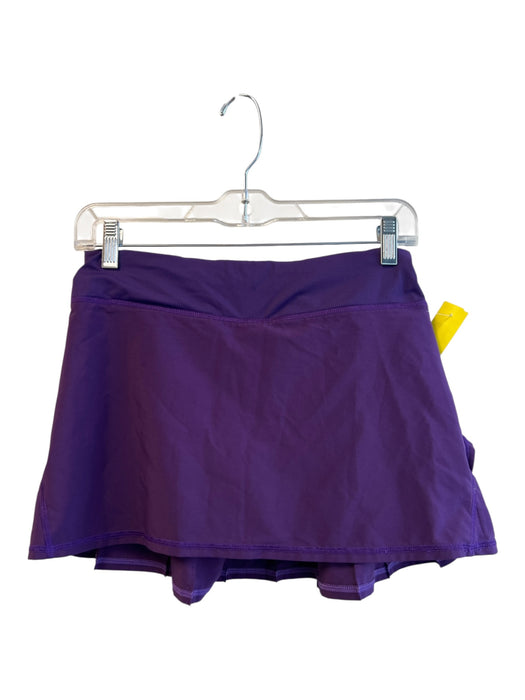 Lululemon Size 4 Purple Nylon Blend Back Zip Pocket Tiered pleats Skort Purple / 4