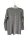 Tory Burch Size L Light Gray Cashmere Ribbed Long Sleeve Round Neck Sweater Light Gray / L