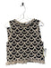 MNG Size S Black & Cream Cotton Crop Mini Knit Abstract Skirt Set Black & Cream / S