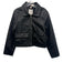 Abercrombie & Fitch Size M Black Polyester & Polyurethane Vegan Leather Jacket Black / M