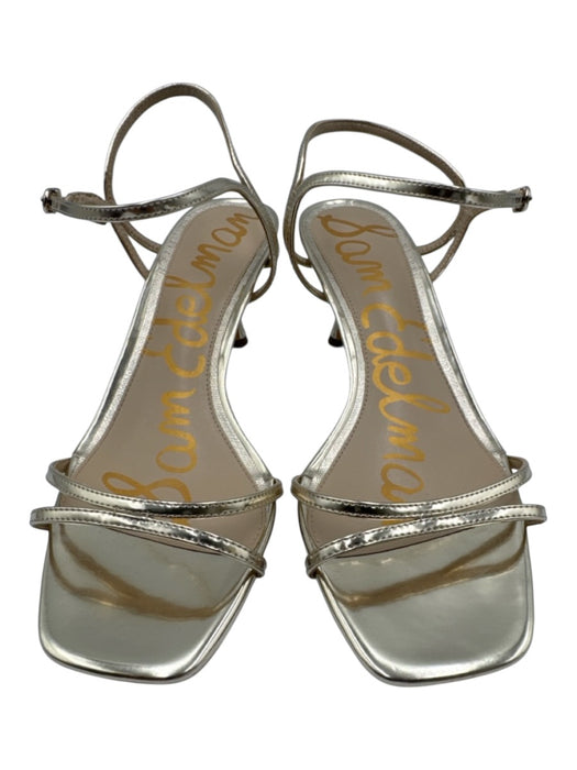 Sam Edelman Shoe Size 10 Gold Leather Upper Metallic Ankle Buckle Sandals Gold / 10