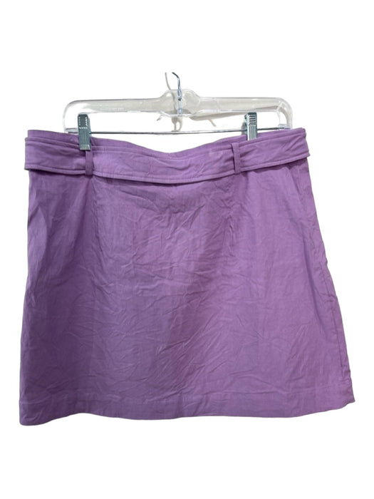 Maeve Size 16 Light Purple Viscose Blend Belted Wrap Skirt Light Purple / 16