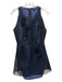 Sachin & Babi Size S Navy Blue & Black Silk & Polyester Netting Overlay Dress Navy Blue & Black / S