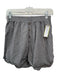 Free People Size M Gray Cotton Blend Box Bag Elastic Waist Button Detail Shorts Gray / M