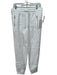 Athleta Size 8 White COTTON & LINEN Elastic Waist Zip Pockets Drawstring Pants White / 8