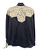 Rockmount Size M Black & Beige Snap Button Horse Western Cowboy Top Black & Beige / M