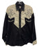 Rockmount Size M Black & Beige Snap Button Horse Western Cowboy Top Black & Beige / M