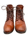 Frye Shoe Size 8 Brown Leather Lace Up Low Heel Ankle Booties Brown / 8