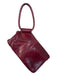 Hobo Maroon Leather Wristlet Zip Around Card holder Bag Maroon / S