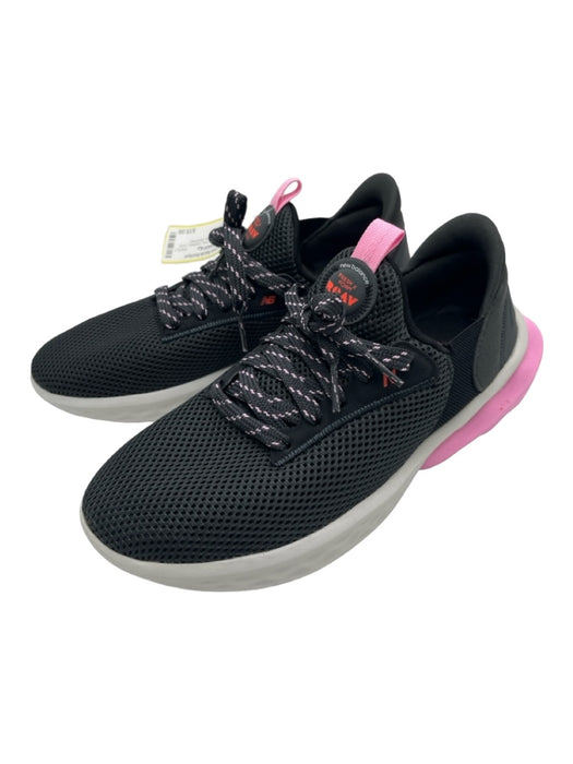 New Balance Black & Pink Synthetic Lace Up Mesh Foam Sole Sneakers Black & Pink