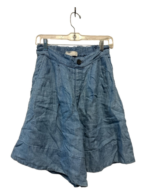 CP Shades Size XS Blue Linen High Waist Shorts Blue / XS