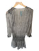 Ulla Johnson Size 2 Gray & Black Silk Long Sleeve Snake Print Dress Gray & Black / 2