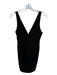 Alice & Olivia Size 2 Black Acetate Blend Sleeveless Mesh Detail V Neck Dress Black / 2