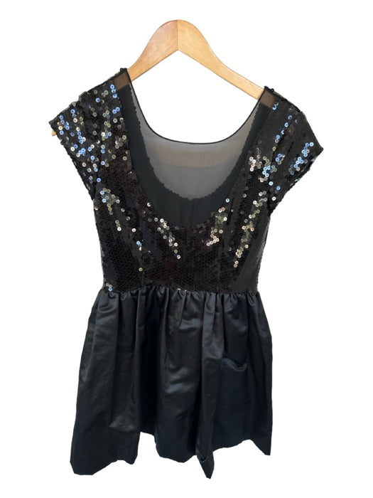 Sea New York Size 2 Black Sequin Short Sleeve Dress Black / 2