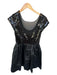 Sea New York Size 2 Black Sequin Short Sleeve Dress Black / 2