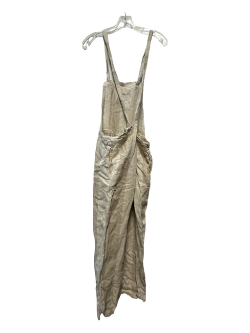Antiquities Couture Size Est S Tan Linen Striped Jumper Tan / Est S