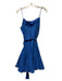 Alice & Olivia Size 0 Blue Cotton Spaghetti Strap Belted Dress Blue / 0