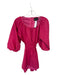 DO+BE Size S Magenta Polyester Short Balloon Sleeve Side Cut Outs Dress Magenta / S