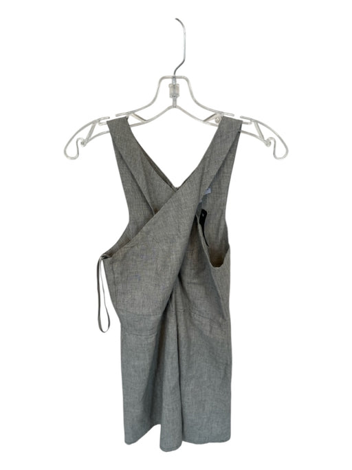 Naked Zebra Size S Gray & White Cotton Halter Neck Sleeveless Back Zip Dress Gray & White / S