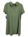 Tyler Boe Size S Green & Gray Houndstooth Fold over collar Short Sleeve Dress Green & Gray / S