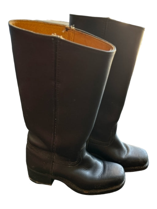 Frye Shoe Size 7.5 Black Leather Below the Knee Moto Boots Black / 7.5