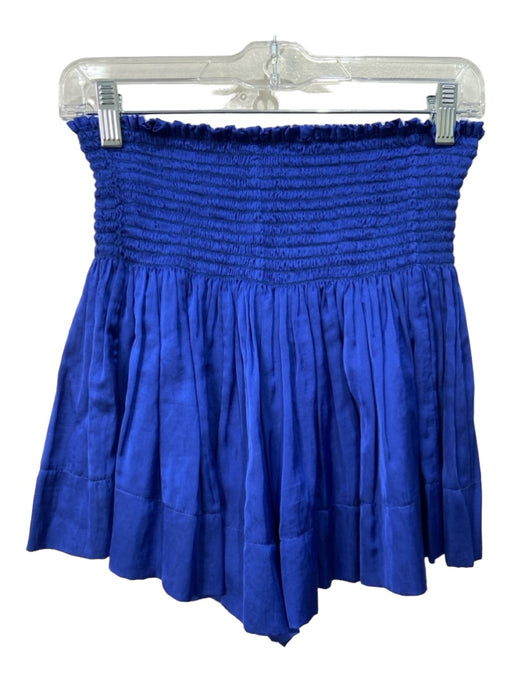 Koch Size S Cobalt Blue Cotton Blend Smocked Waist Band Flowy Shorts Cobalt Blue / S