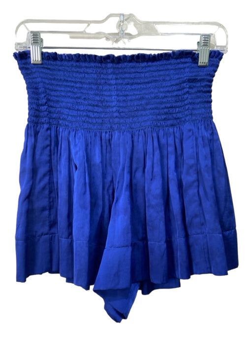 Koch Size S Cobalt Blue Cotton Blend Smocked Waist Band Flowy Shorts Cobalt Blue / S