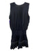 Ramy Brook Size S Black & Silver Polyester V Neck Sleeveless Stud Detail Dress Black & Silver / S