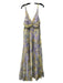 ASTR Size Large Lavendar & multi Polyester pastel Floral Back Zip Dress Lavendar & multi / Large