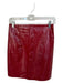 Porridge Size S Red Vegan Leather High Waist Croc Embossed A Line Skirt Red / S