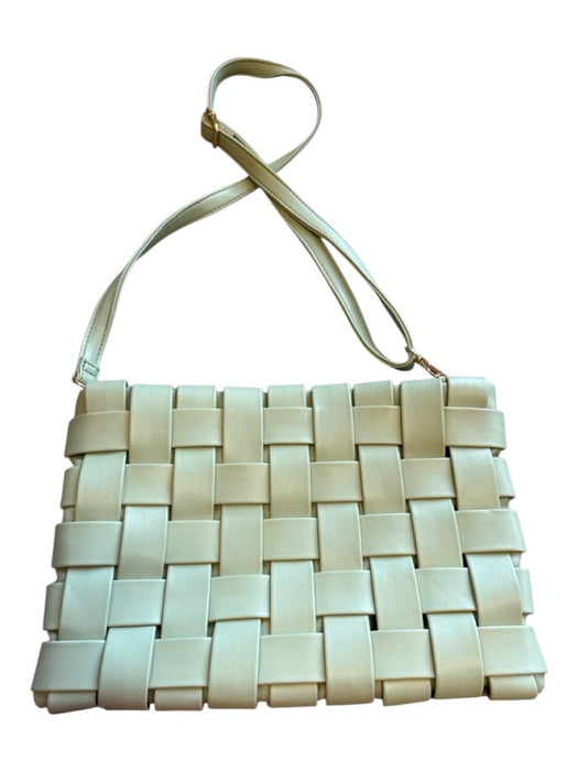 By Anthropologie Sage green Vegan Leather Woven Crossbody Bag Sage green / S