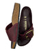 Birkenstock Shoe Size 36 Burgundy Cork Gold Buckle One Strap Sandals Burgundy / 36
