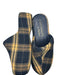 Coconuts by Matisse Shoe Size 7 Navy & Orange Plaid Platform Slip On Clogs Navy & Orange / 7