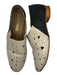 Nina Payne Shoe Size 6 Cream & Black Leather Perforated Wood Heel Loafers Cream & Black / 6