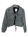 Avec Les Filles Size XS Black & White Polyester Gingham Quilted Collar Jacket Black & White / XS