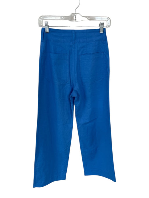 Maeve Size 25 Powder Blue Linen Blend Front & Back Pockets High Waist Pants Powder Blue / 25