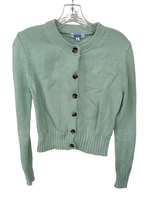 525 Size S Mint Green Cotton Button Up Knit Cardigan Mint Green / S
