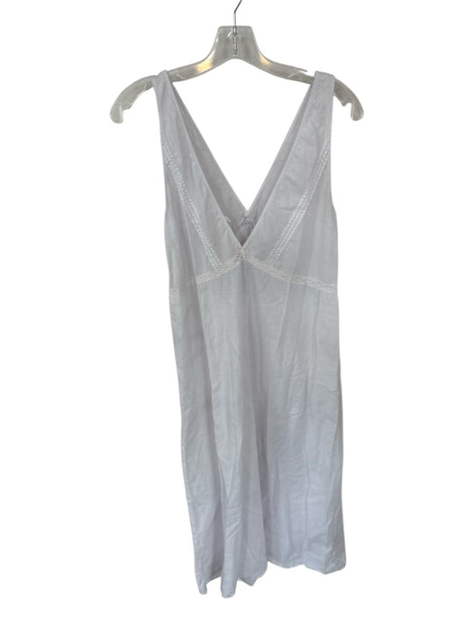 Zara Home Size M White Deep V Sleeveless Embroidered Maxi Dress White / M